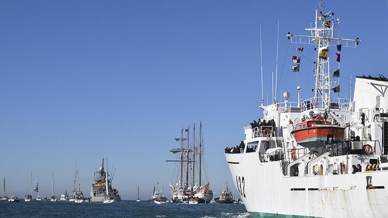 Juan Sebastián Elcano - Conmovedora despedida en Cádiz