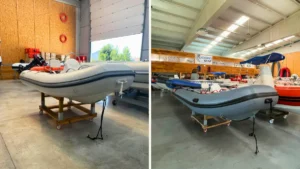 Semirrígidas grises y blancas en exposición para elegir qué semirrígida comprar